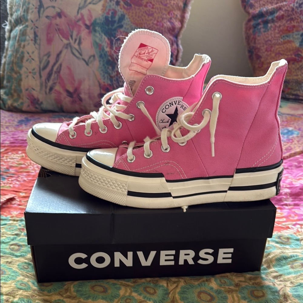 Converse Pink Canvas High-Tops